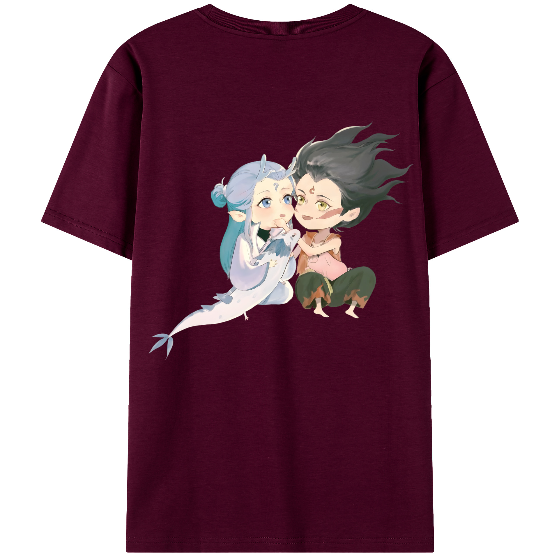 （画像用） Ne Zha 2 ナタ 魔童の大暴れ レディース半袖Tシャツ(バックプリント)